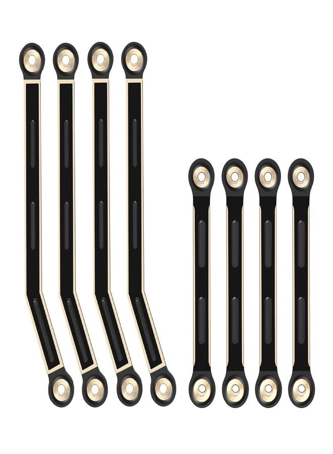 FACCNOY 8PCS Black Coating Brass Links Rod Linkage Set for Axial AX24 XC-1 1/24 RC Crawler Car Upgrade Parts - Image 1